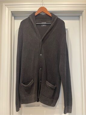 Abercrombie & Fitch Men's Shawl Collar Cardigan - Charcoal